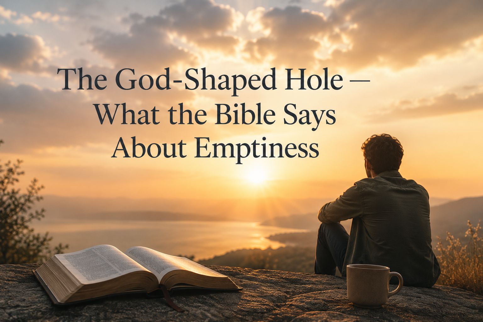 Open Bible with light — what the Bible says about the God-shaped hole and emotional emptiness