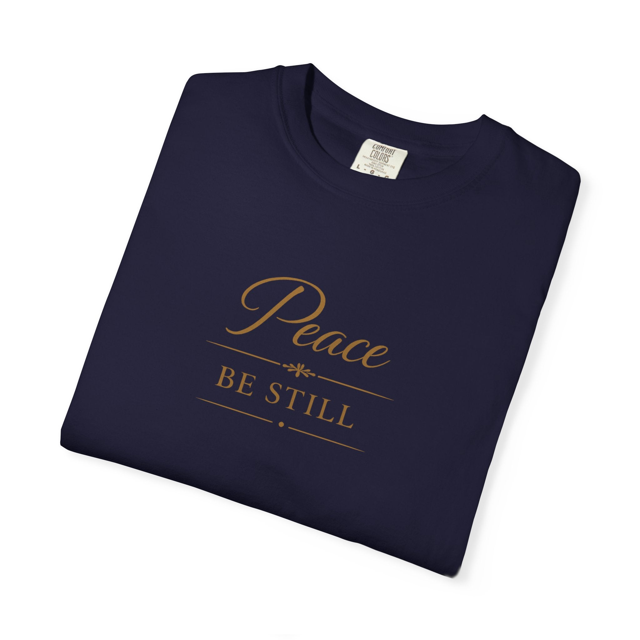 Peace Be Still T-Shirt – Inspirational Minimal Faith Tee