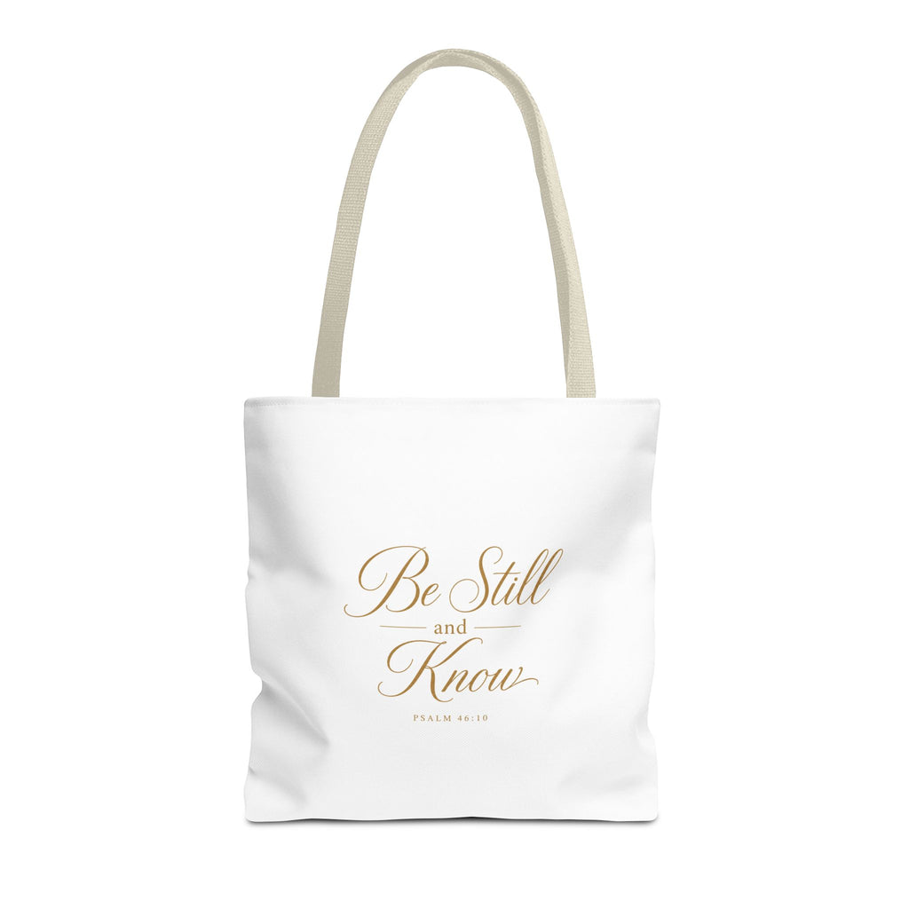 Tote — "Be Still and Know" Inspirational Scripture Tote Bag