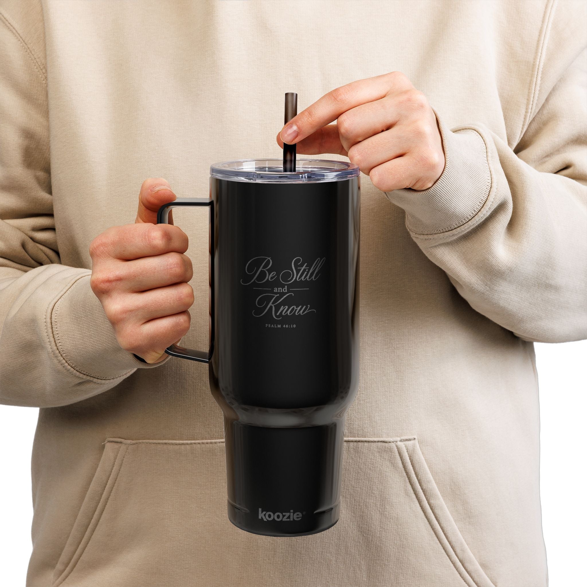 Be Still and Know 40oz Insulated Tumbler with Lid (Engraved)