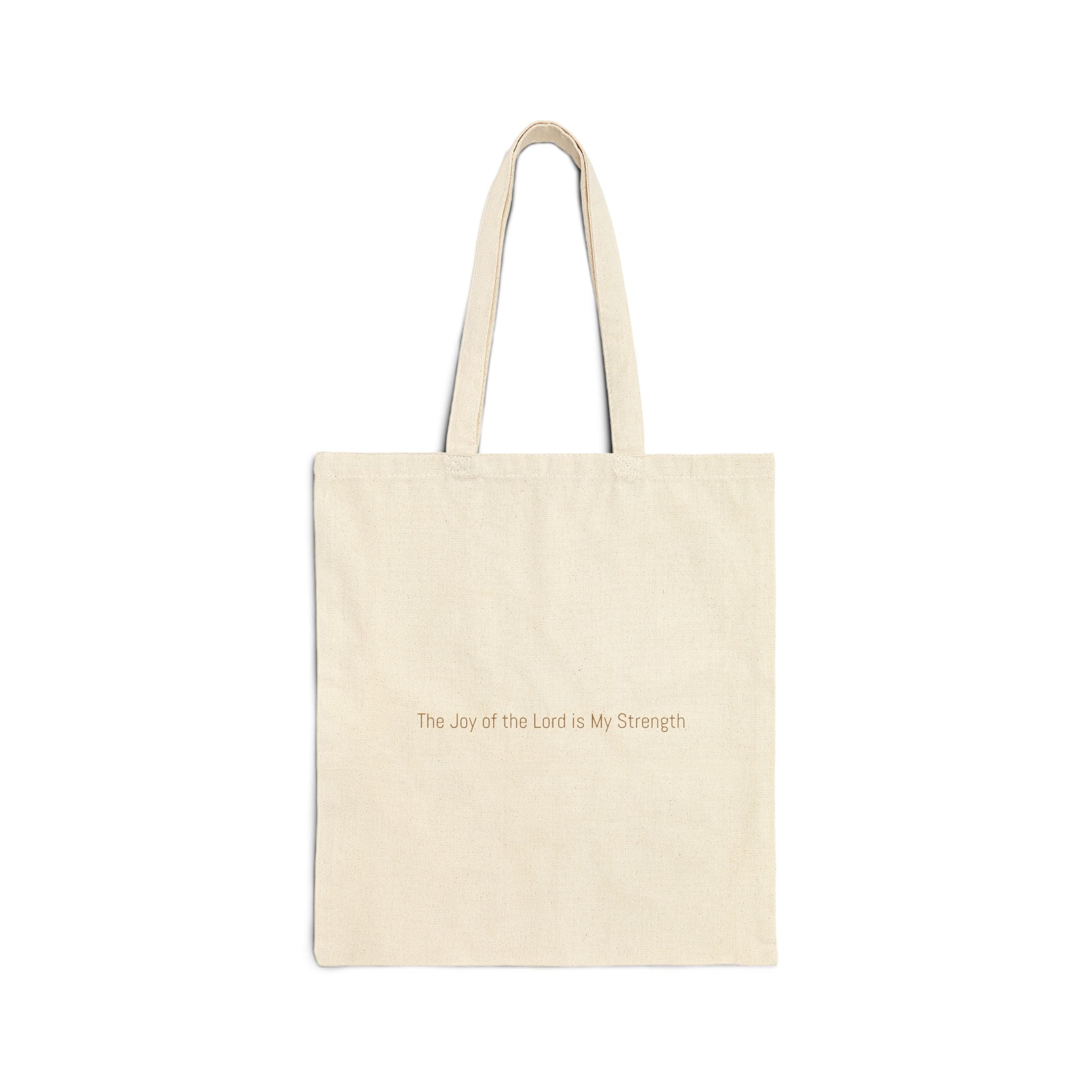 Cotton Tote Bag — "Rejoice Always" Inspirational Scripture Canvas Tote