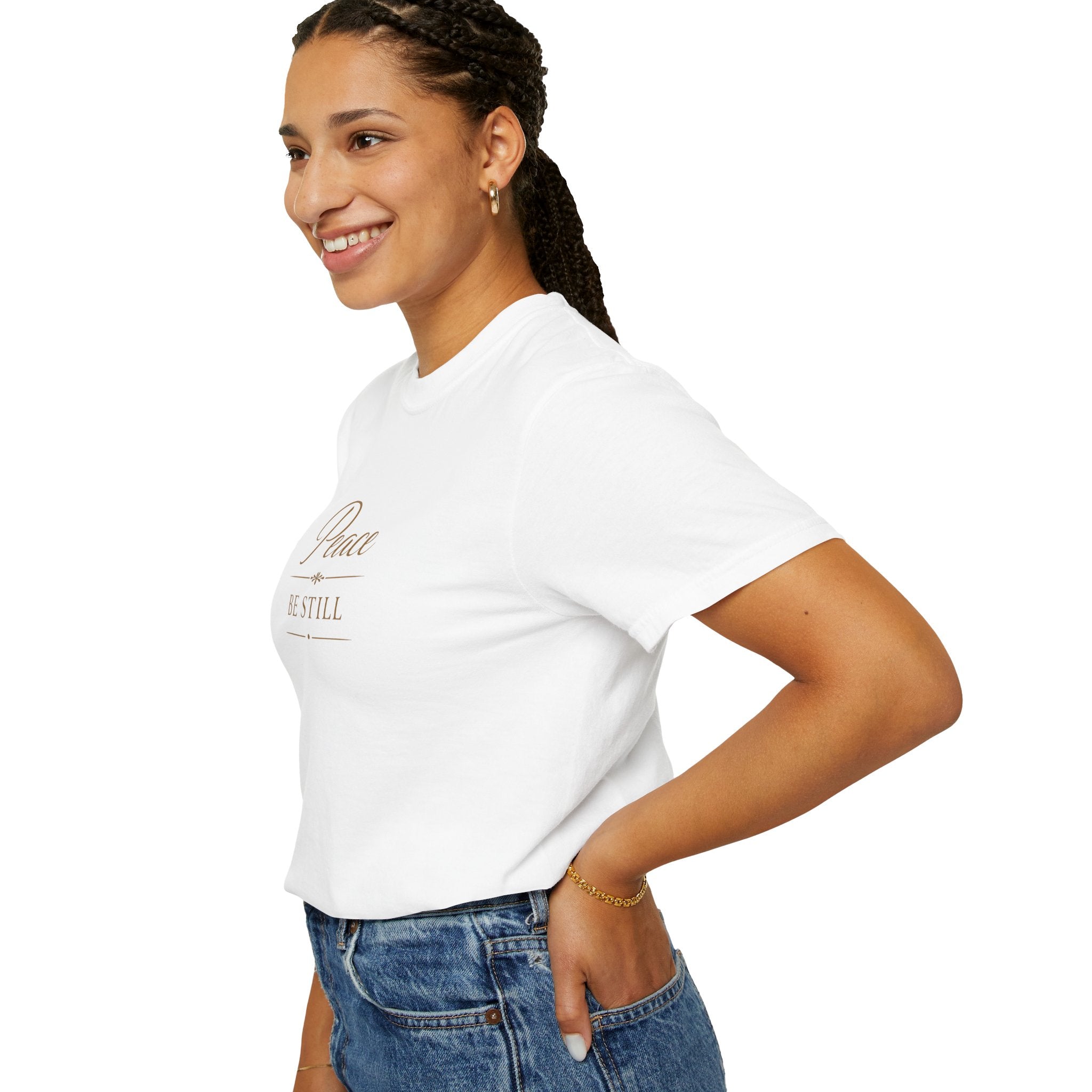 Peace Be Still T-Shirt – Inspirational Minimal Faith Tee