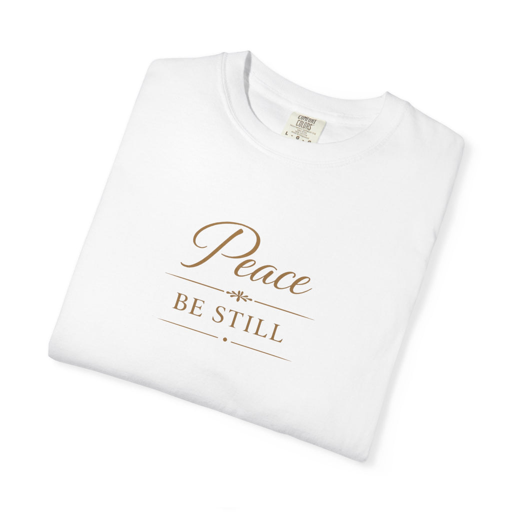 Peace Be Still T-Shirt – Inspirational Minimal Faith Tee