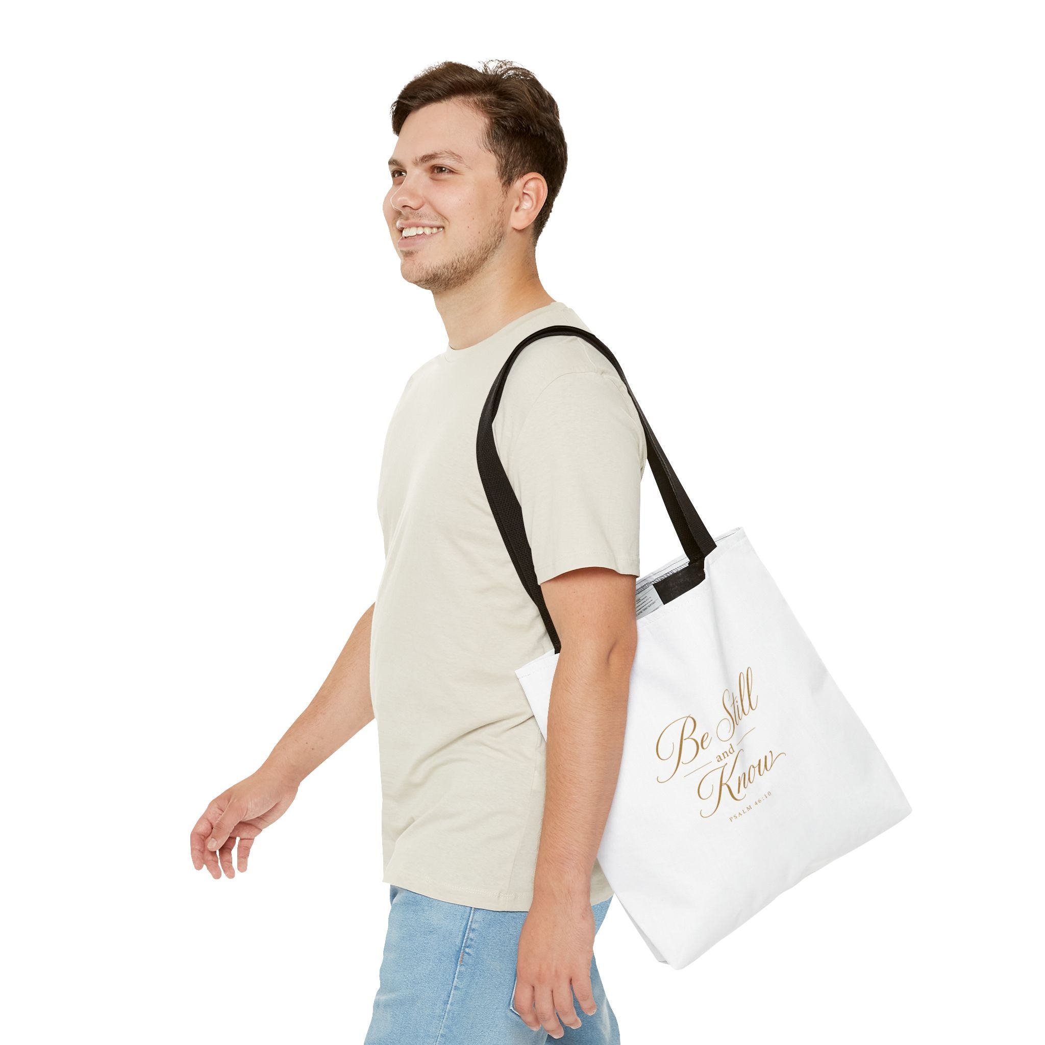 Tote — "Be Still and Know" Inspirational Scripture Tote Bag