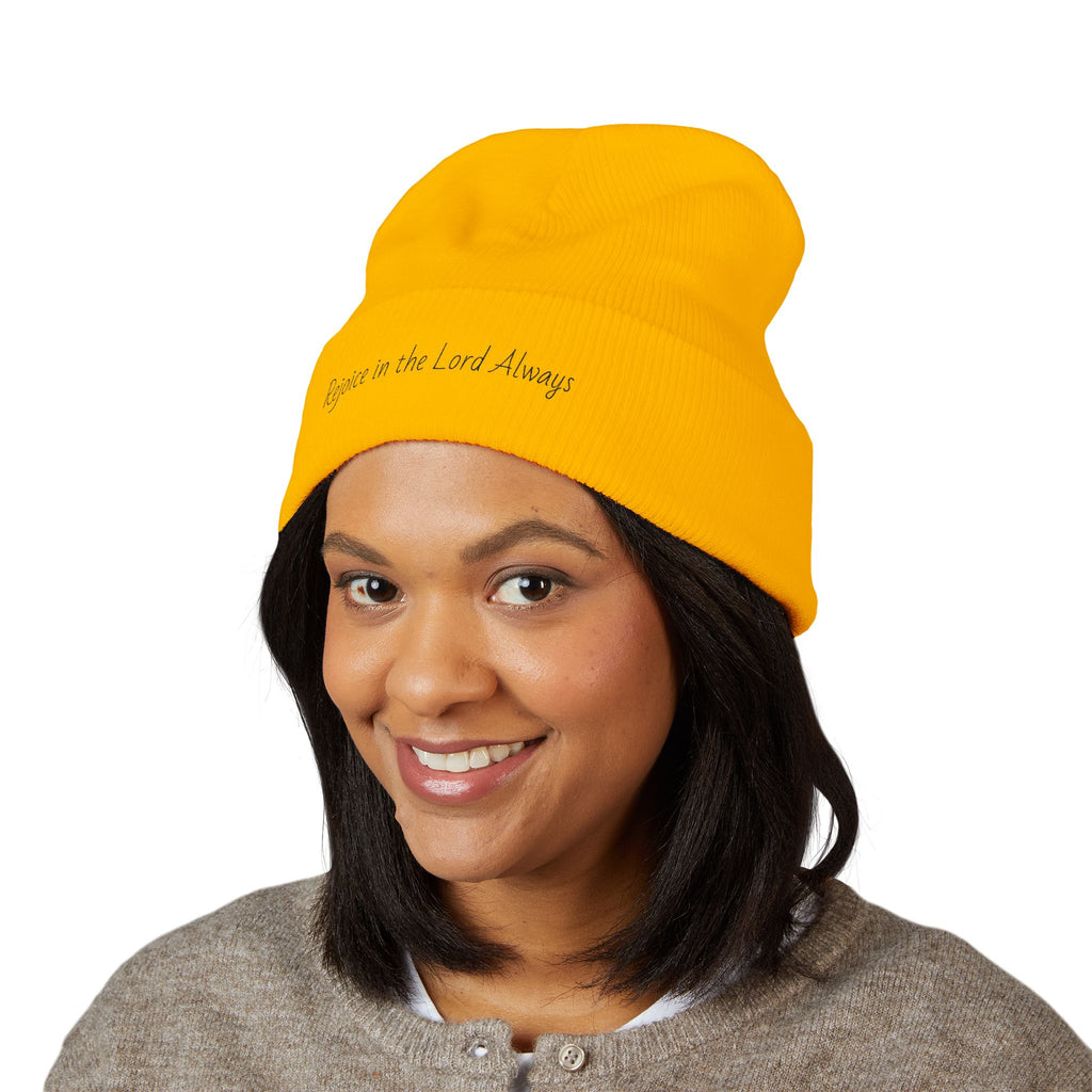 Rejoice in the Lord Always - Classic Cuffed Beanie (Embroidery)
