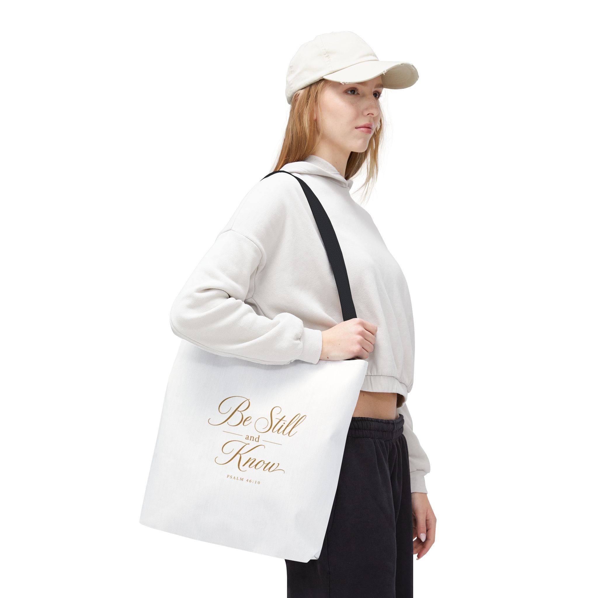 Tote — "Be Still and Know" Inspirational Scripture Tote Bag