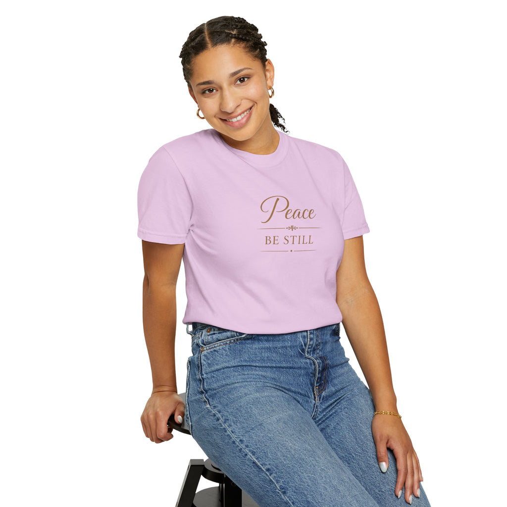 Peace Be Still T-Shirt – Inspirational Minimal Faith Tee
