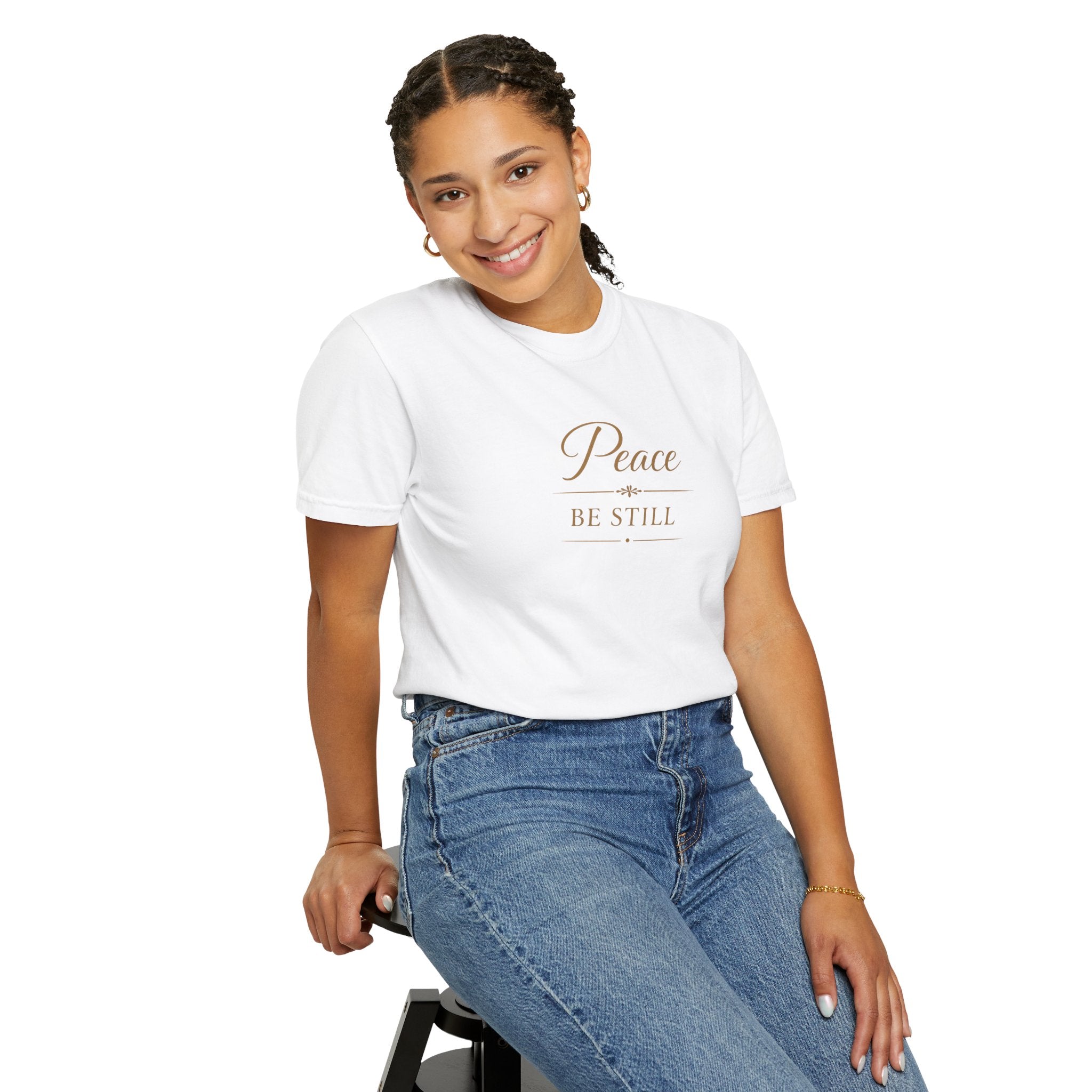 Peace Be Still T-Shirt – Inspirational Minimal Faith Tee