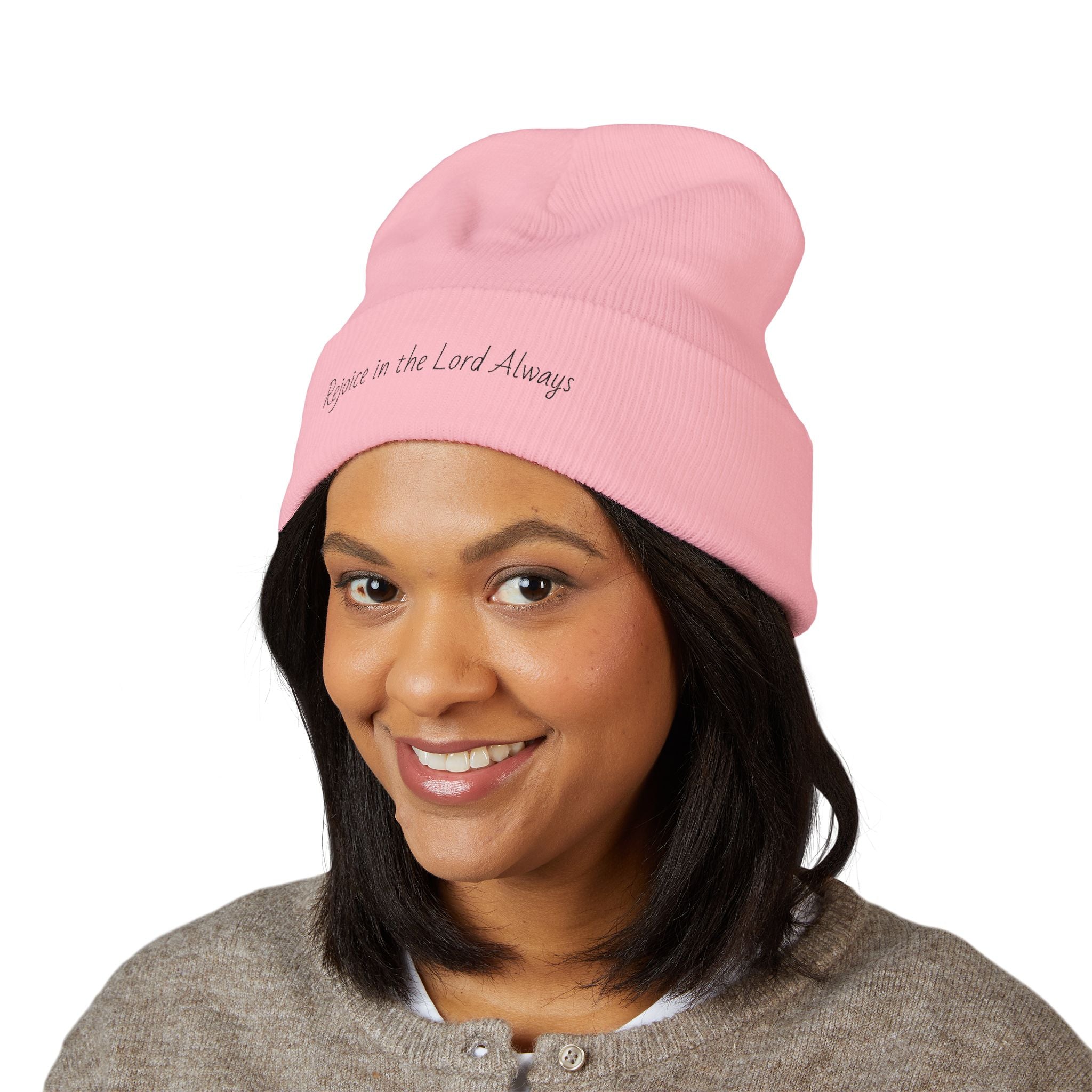 Rejoice in the Lord Always - Classic Cuffed Beanie (Embroidery)