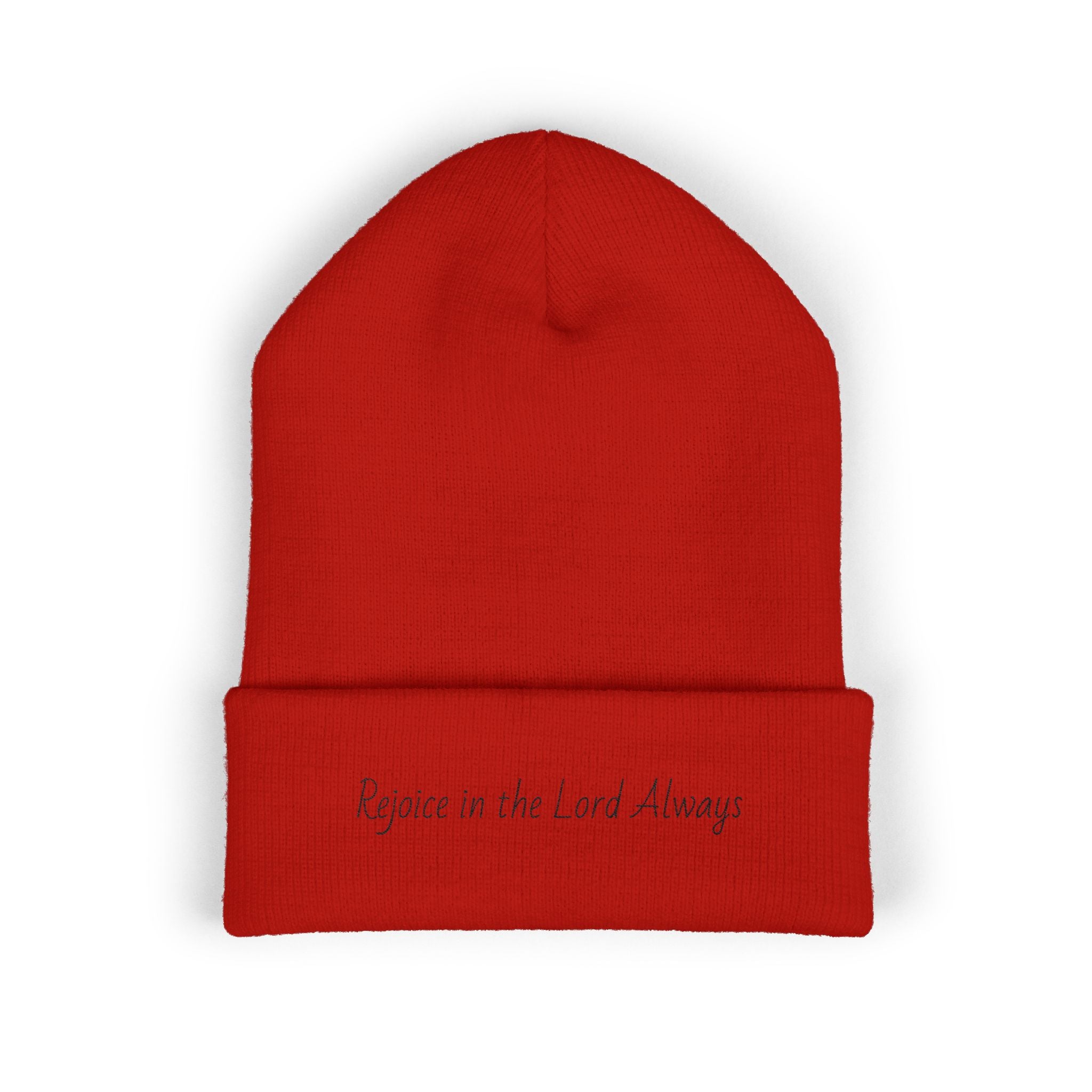 Rejoice in the Lord Always - Classic Cuffed Beanie (Embroidery)