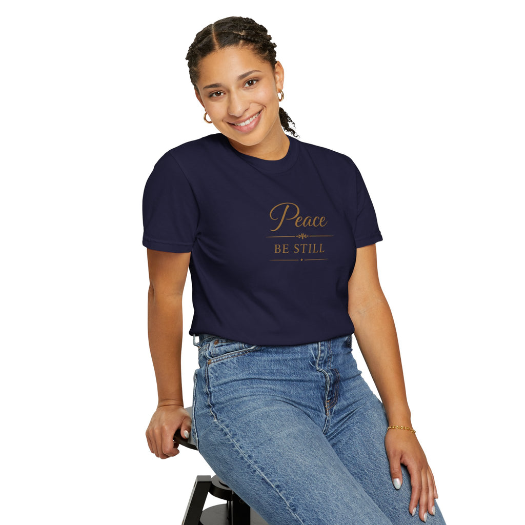 Peace Be Still T-Shirt – Inspirational Minimal Faith Tee