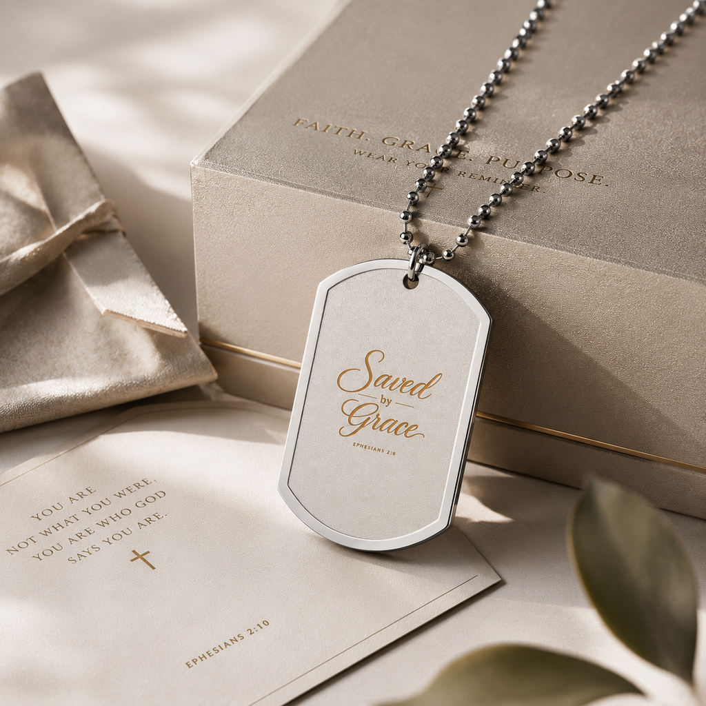 Faith Themed Dog Tag with Chain