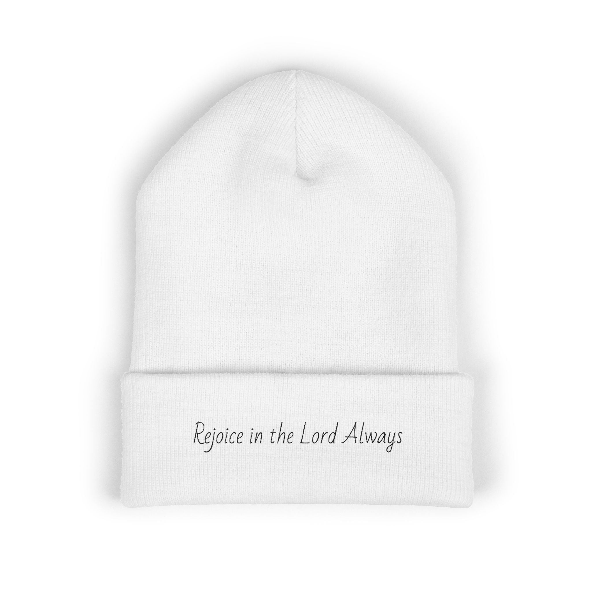 Rejoice in the Lord Always - Classic Cuffed Beanie (Embroidery)