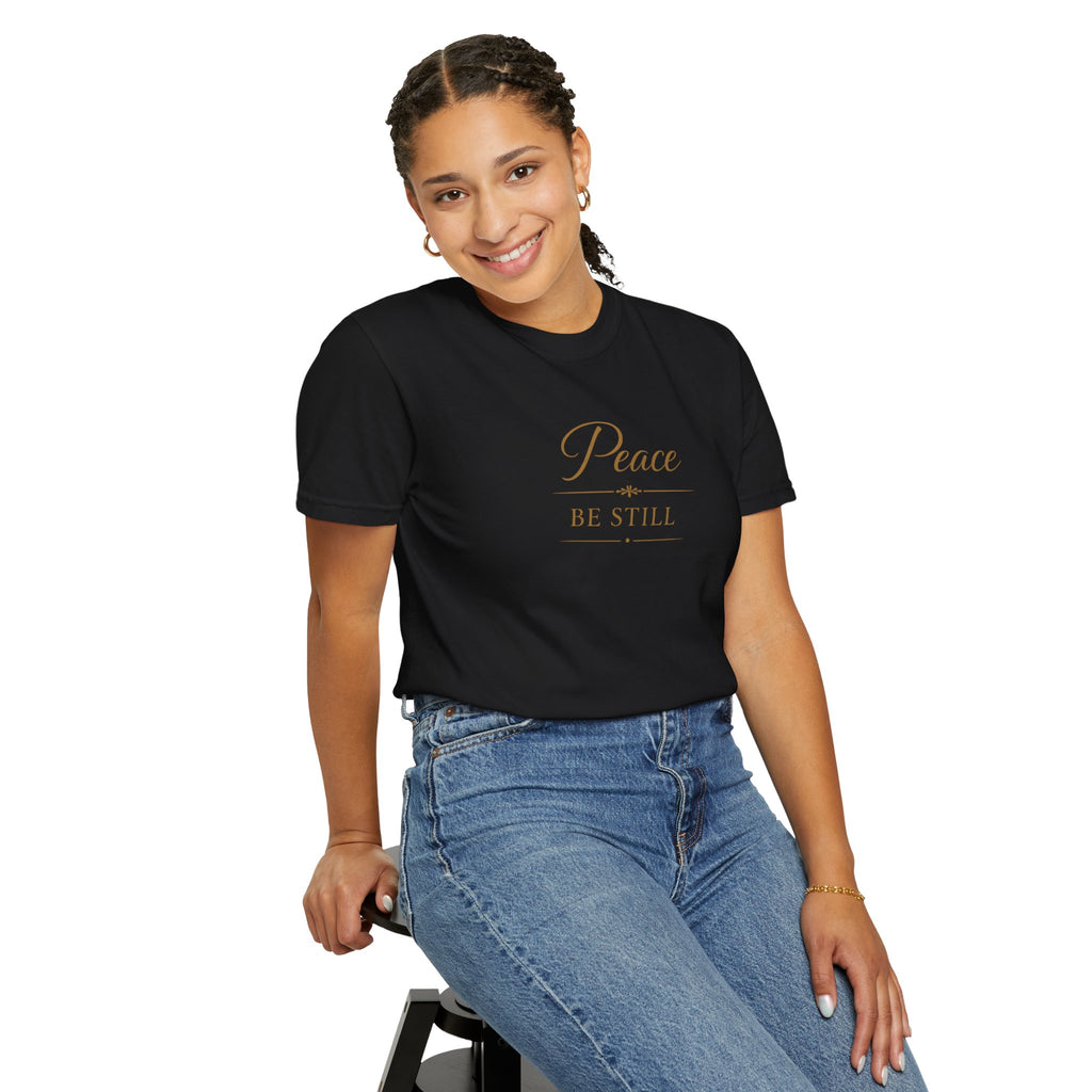 Peace Be Still T-Shirt – Inspirational Minimal Faith Tee