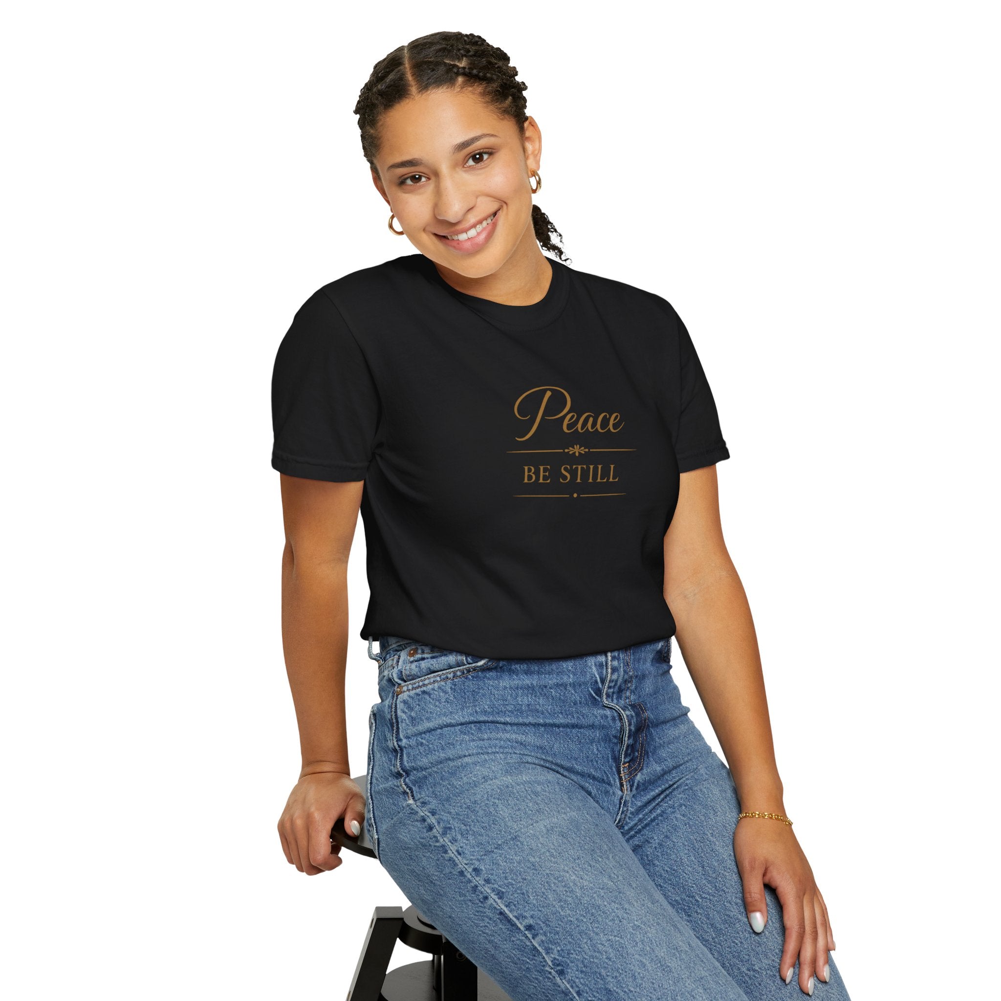 Peace Be Still T-Shirt – Inspirational Minimal Faith Tee
