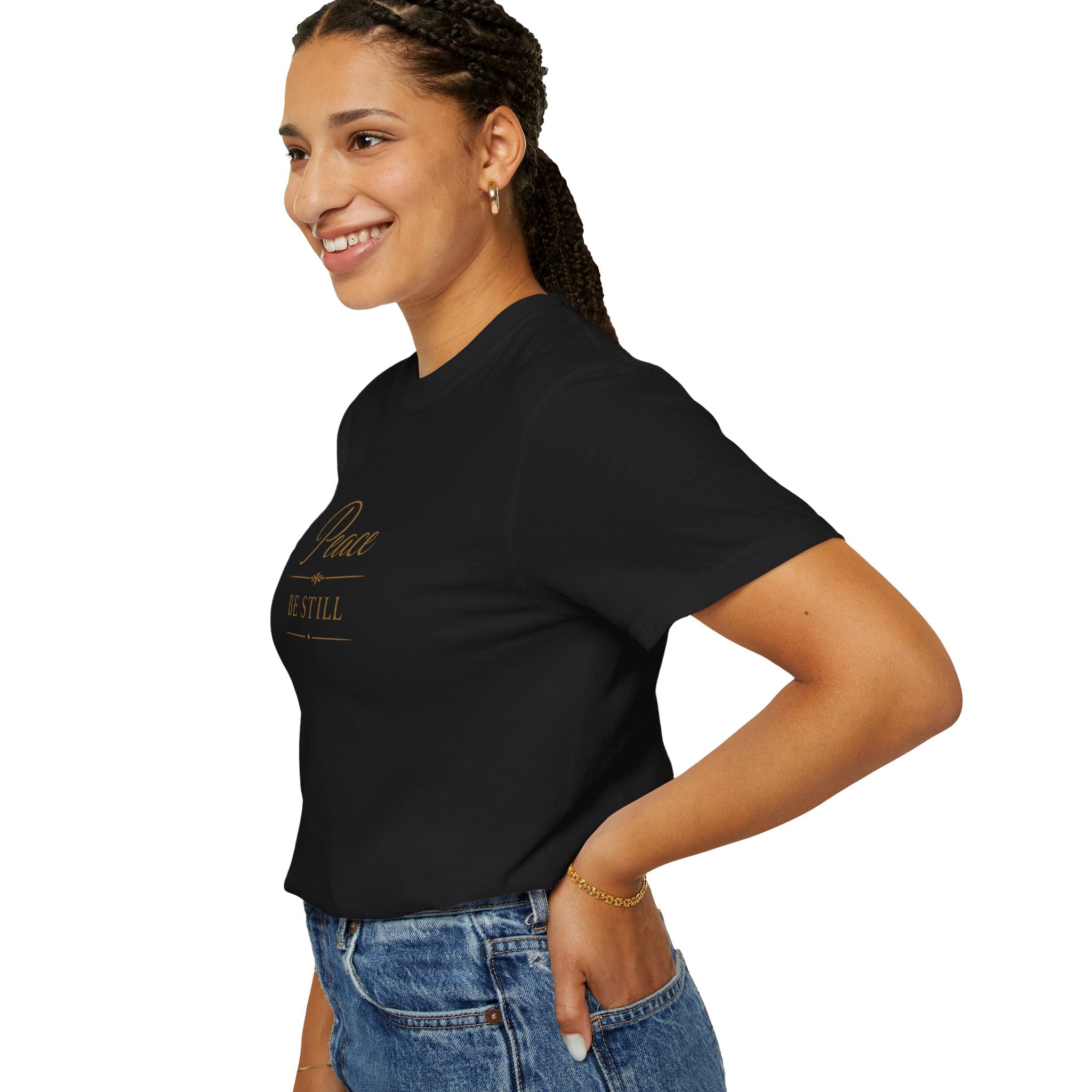Peace Be Still T-Shirt – Inspirational Minimal Faith Tee