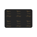 Rejoice Always Black Desk Mat — Inspirational Gold Script Mouse Pad