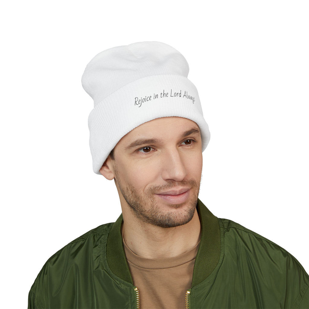 Rejoice in the Lord Always - Classic Cuffed Beanie (Embroidery)