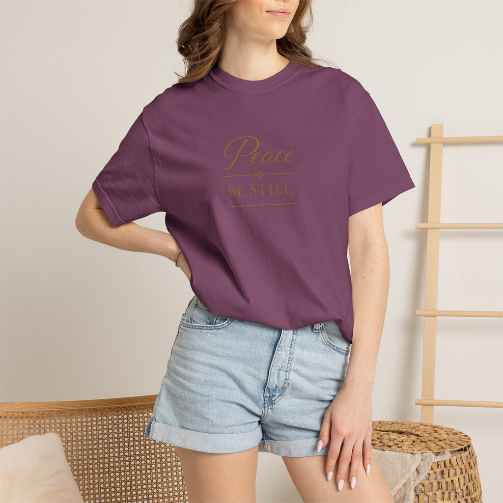 Peace Be Still T-Shirt – Inspirational Minimal Faith Tee