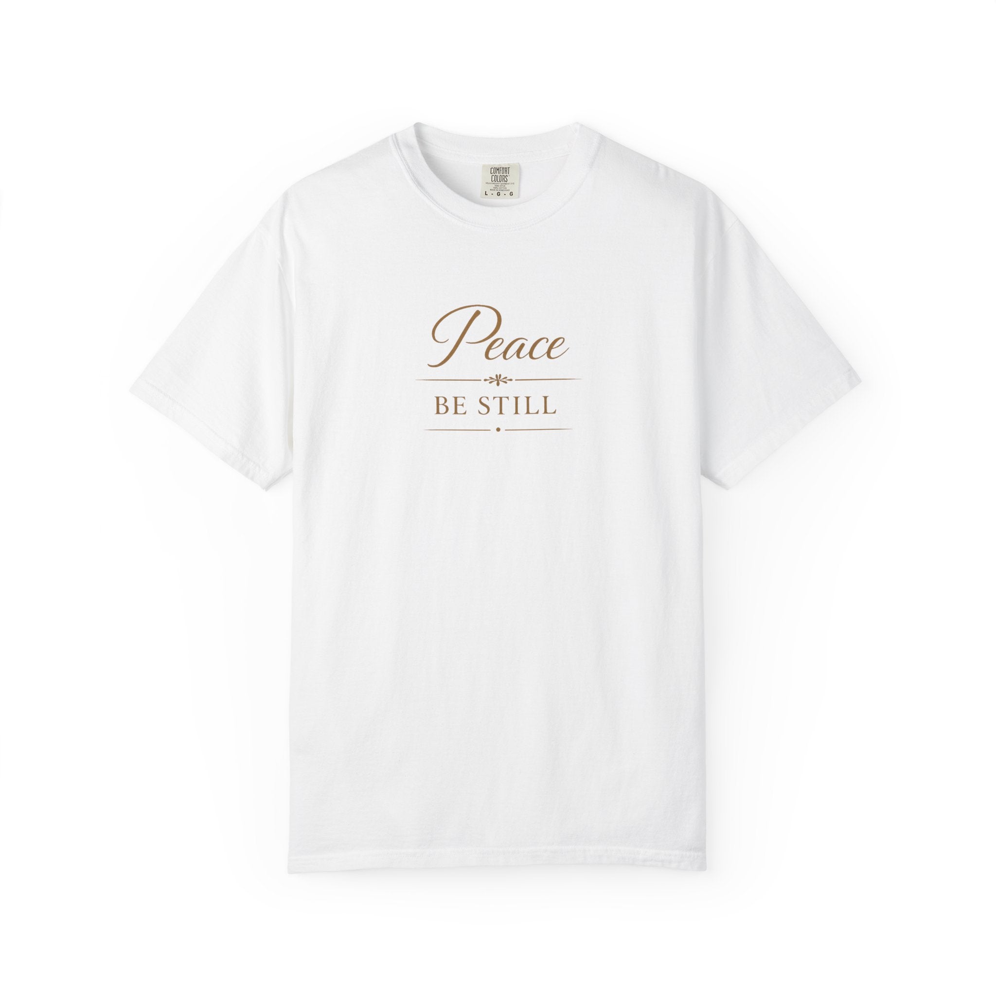 Peace Be Still T-Shirt – Inspirational Minimal Faith Tee