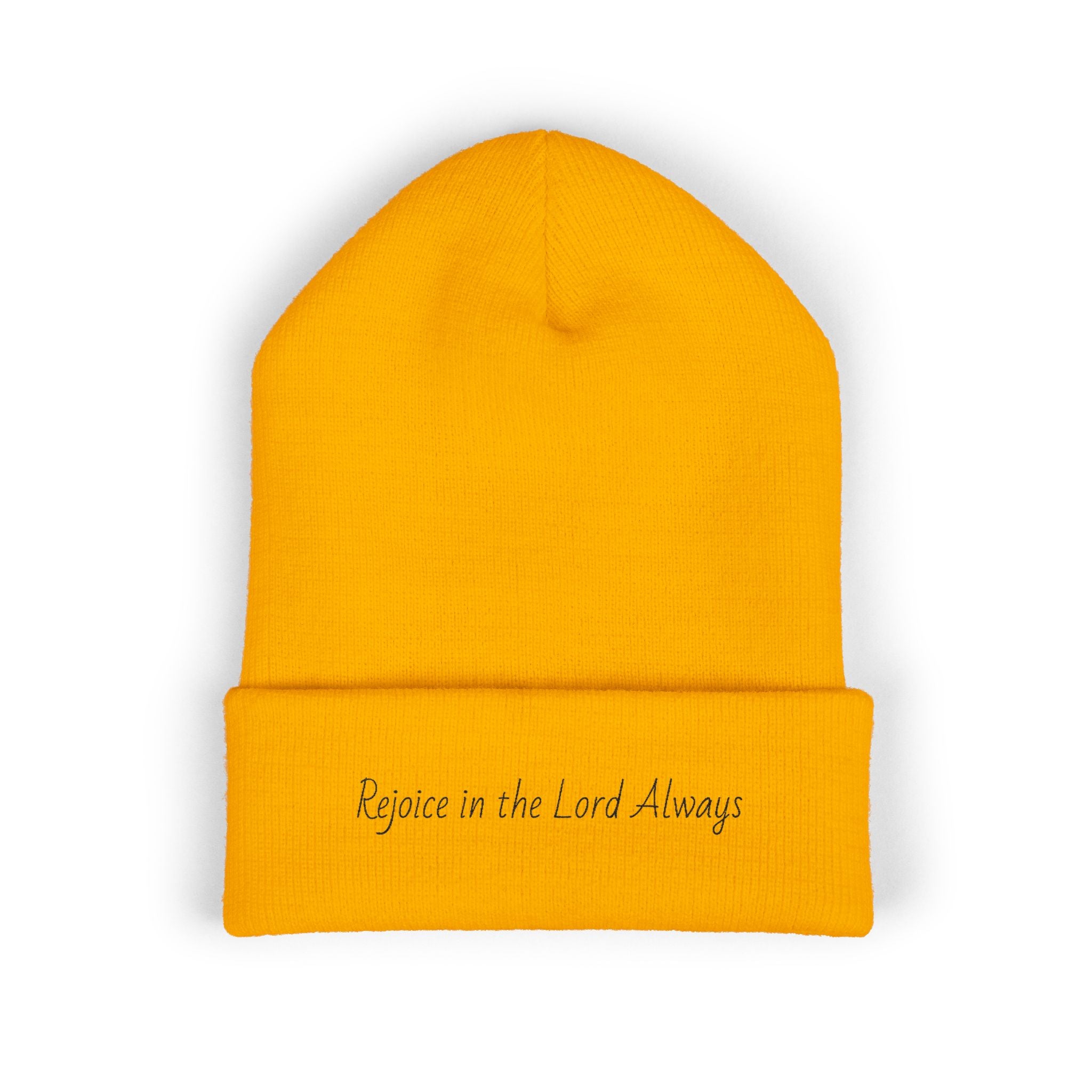 Rejoice in the Lord Always - Classic Cuffed Beanie (Embroidery)