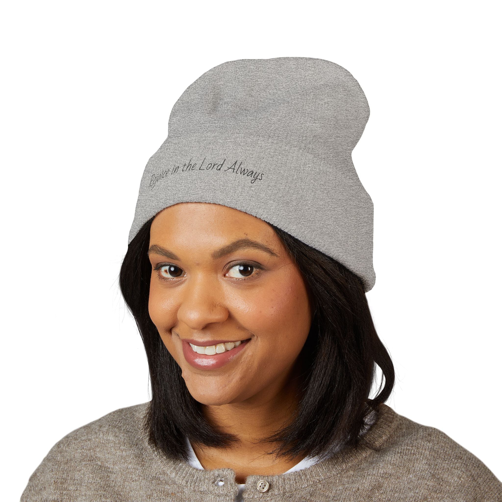 Rejoice in the Lord Always - Classic Cuffed Beanie (Embroidery)
