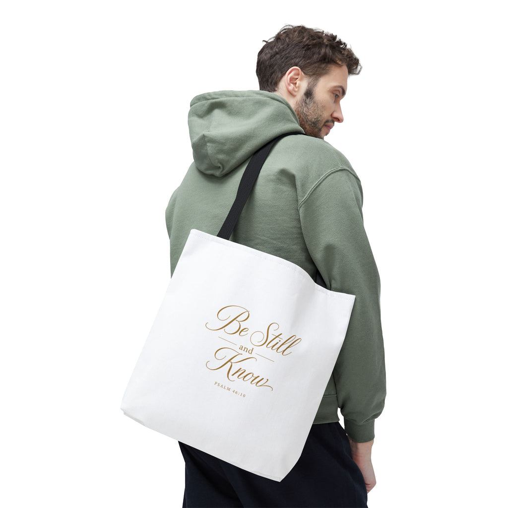 Tote — "Be Still and Know" Inspirational Scripture Tote Bag