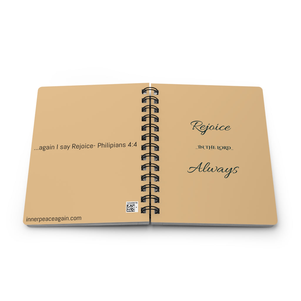 Rejoice in the Lord Always Spiral Journal — Philippians 4:4 Inspirational Notebook