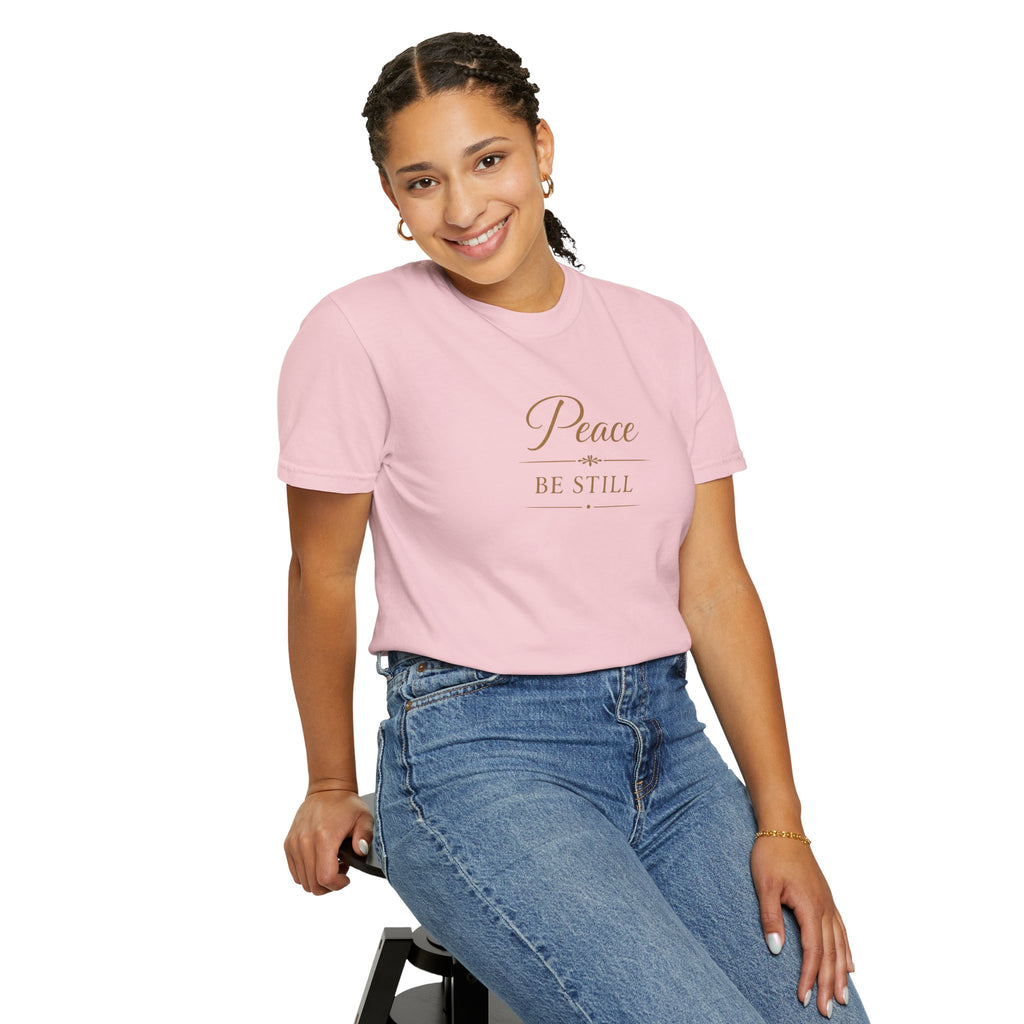 Peace Be Still T-Shirt – Inspirational Minimal Faith Tee