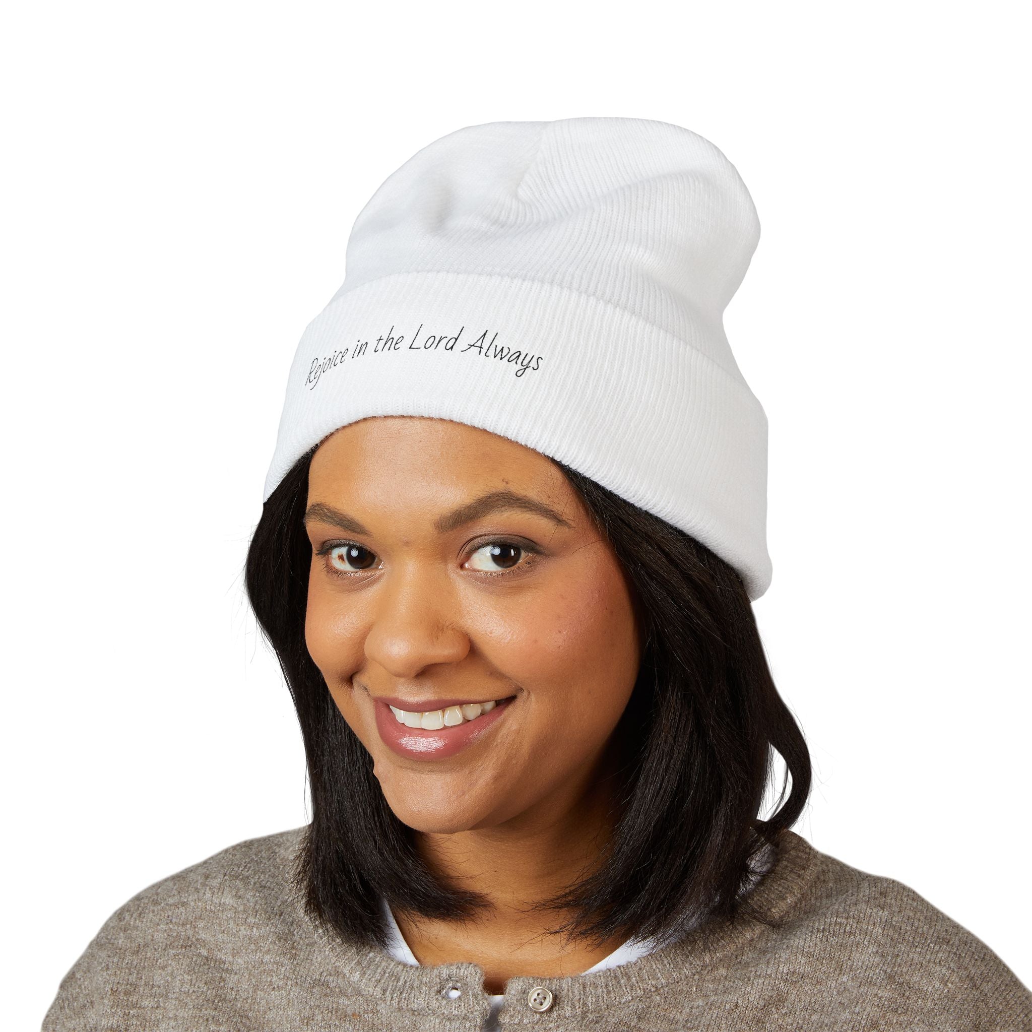 Rejoice in the Lord Always - Classic Cuffed Beanie (Embroidery)